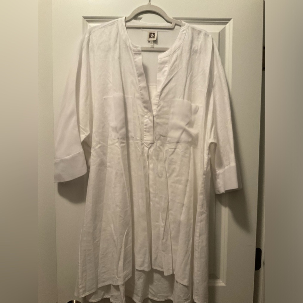 Anne Klein white long 3/4 sleeve 2x